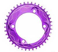 Plateau Vélo 110BCD Narrow Wide Décalage 3mm | Alliage aluminium CNC, anodisation dure, résistant rouille, design léger haute rigidité(purple 44T)