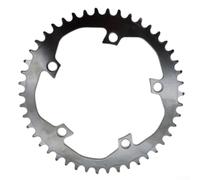 Plateau Vélo Acier 42T 104BCD Dents Inversées | Acier pour robuste, dents inversées, 42T, 104BCD, diamètre 175mm, mat, montage universel(42T)