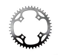 Plateau Vélo Acier 42T 104BCD Dents Inversées | Acier pour robuste, dents inversées, 42T, 104BCD, diamètre 175mm, mat, montage universel(46T)