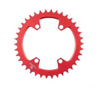 Plateau Vélo Aluminium 96BCD Léger CNC 32T | Alliage aluminium CNC, pour poids plume, pour rigidité accrue, idéal montée technique, montage simplifié(38T Red)