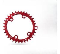 Plateau Vélo Aluminium 96BCD Léger CNC 32T | Alliage aluminium CNC, pour poids plume, pour rigidité accrue, idéal montée technique, montage simplifié(30T Red)
