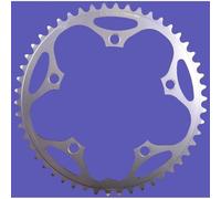 Plateau Vélo - Fixation 130 Mm - 49 Dents - Couleur Argent Multicolore