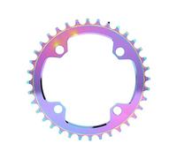 Plateau Vélo VTT Aluminium 104 BCD 34T, Durable Anti - dérapant, Facile à Installer, Coloré - Adapté Au VTT Monovitesse, Résistant à la Corrosion (J'ai compris)