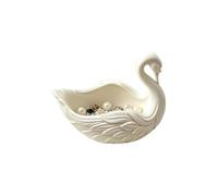 Plateau Vide-Poches | Organiseur Cygne Décoratif Multifonction Élégant | Pour l'entrée, table de nuit, table, bureau, maison, les anniversaires et les pendaisons de(Blanc)