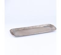 Plateau Vintage Plateau à bougies Déco Hedye Argent 30cm