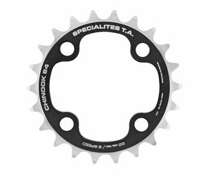 Plateau vtt 4bra d.64 ta chinook 22dts interieur double-triple noir alu pour shi