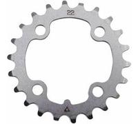 Plateau vtt 4bra triple 22dts d.64 interieur argent acier stronglight Argent G