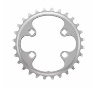 PLATEAU VTT DOUBLE DIAM 64 INTER 28DTS ARGENT 4 BRANCHES SHIMANO ORIGINE M8000