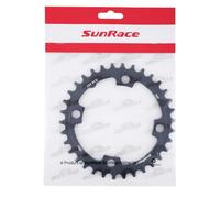 SunRace Plateau VTT CRMX04.34-HP – 34 dents, 4 branches, Ø104 mm, noir – Compatible 1x10/9/8v