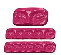 Plateaux à cils vides en forme de visage Rose rouge, boîte de rangement Portable en PVC pour soins, 10 pièces