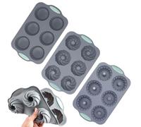 Plateaux à glace antiadhésifs - Moules en silicone en forme de couronne, ensemble de trois pièces de cuisine, moules à dessert flexibles, fournit des impressions détaillées avec un matériau en silicon