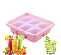 Plateaux à glace pour congélateur - Moule pour 6 cubes carrés - à pression antiadhésive, outil de cuisine multifonction pour fête, voyage et camping