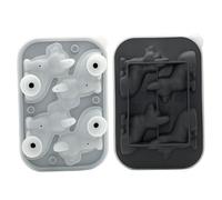 Plateaux à glaçons pour chien, plateau à glaçons 3D mignon Corgi, plateau en silicone de qualité alimentaire 4 cavités avec entonnoir dégagement facile, moule cubes de whisky flexible et amus