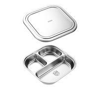 Plateaux alimentaires avec plusieurs sections multi-usages en acier inoxydable pour une portion équilibrée de repas