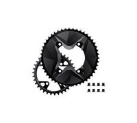 Plateaux alugear rond aero asymetrique shimano grx 11 12 vitesses noir