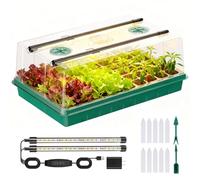 Plateaux de démarrage de graines à 60 cellules avec lampes de culture, lampes de croissance à changement de couleur pour kit de démarrage de semences, kit de 3 tailles, kit de culture de plantes