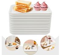 Plateaux de fast-food, plateaux de service pour restaurants, plateaux de cafétéria, 24 pcs. plateau de service, blanc