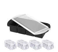 Plateaux de glaçons pour congélateur, cubes de souper en silicone moule à récipient de plateau de congélateur avec couvercle pour le stockage et la congélation de la soupe, du bouillon, des restes