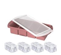 Plateaux de glaçons pour congélateur, cubes de souper en silicone moule à récipient de plateau de congélateur avec couvercle pour le stockage et la congélation de la soupe, du bouillon, des restes