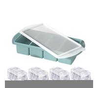Plateaux de glaçons pour congélateur, cubes de souper en silicone moule à récipient de plateau de congélateur avec couvercle pour le stockage et la congélation de la soupe, du bouillon, des restes