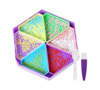 Plateaux de peinture diamant - PP 16,5 x 14,2 cm | Plateau à diamant multifonction pour perçage rapide | Kit d'outils de tri de broderie diamant modulaire pour l'organisation des travaux manuels et la