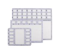 Plateaux de perles portables avec marquage de mesure, 3 tailles en feutre doux pour travaux manuels, bijoux, fournitures de perlage