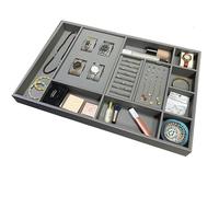 Plateaux de rangement de tiroir à bijoux, supports pour bagues et boucles d'oreilles pour armoire et commode, inserts de rangement pour une séparation facile - Solution d'affichage de bijoux 60 x 36 x