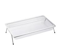 Plateaux de Service à 3 Niveaux Transparents pour Aliments, idéal Les fêtes, Poser sur Un comptoir, présenter des Aliments glacés, épices, Desserts, Fruits et Condiments (53 x 33 1