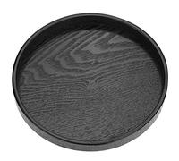 Plateaux De Service, Assiettes AntidéRapantes En Bois Noir Super Rond, 21Cm / 24Cm / 27Cm / 30Cm(21cm)