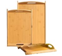 Plateaux de service - CHEFFINGER - Set de 3 - Bambou naturel - Marron clair - Ultra durable