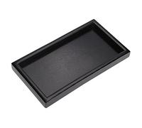 Plateaux De Service En Bois, Grand Plateau En Plastique Noir De Nourriture De Rectangle En Plastique Superbe En Plastique RedéFini Pour Toutes Les Occasions(22 * 12 * 2cm)