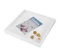 Plateaux de Service en Bois Plateau Blanc,Plateau Bois,Plateau en Bois,Plateau de Rangement de Bureau, Plateau Petit Déjeuner, Grand Plateau de Service,Plateau de Valet Plateau de Salle de Bain