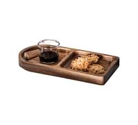 Plateaux de Service en Bois, Porte-Objets à Compartiments, Plateaux en Bois pour Alimentation, pour Cuisine Apéritif Bonbons Lait Fruits Légumes Noix