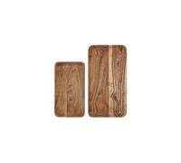 Plateaux de service (Lot de 2) en bois d'acacia naturel HDWood