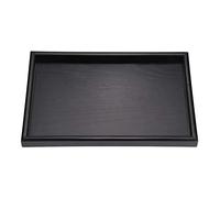 Plateaux De Service, Plateau Bois Petit-déjeuner Thé Table Basse Lit Décoratif Cuisine Extra Grand Rectangulaire Anti-Fuite Articles Toilette Comptoir Aliments Boissons Buffet Noir(25 * 18 * 2cm)