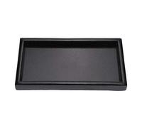 Plateaux De Service, Plateau Bois Petit-déjeuner Thé Table Basse Lit Décoratif Cuisine Extra Grand Rectangulaire Anti-Fuite Articles Toilette Comptoir Aliments Boissons Buffet Noir(22 * 12 * 2cm)