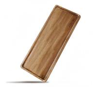 Plateaux de service rectangulaires en bois d'acacia massif - 35,6 x 14 cm - Pour nourriture, charcuterie, fromage et apéritifs - Parfaits pour la décoration de la maison, les fêtes