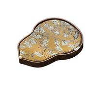 Plateaux de Service Théière en bois de noyer, Table à thé sec, plateau à thé de l'après-midi, tapis de théière avec tapis à thé en tissu, plateau de salon for la maison Plateau de Dîner(B,M)
