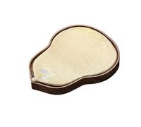 Plateaux de Service Théière en bois de noyer, Table à thé sec, plateau à thé de l'après-midi, tapis de théière avec tapis à thé en tissu, plateau de salon for la maison Plateau de Dîner(D,M)