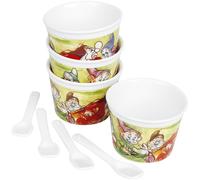Plateaux Disney de Blanche-Neige Et les Sept Nains - Les Sept Nains - Lot de 4 coupes à glace avec petites cuillères - pour Indifférent - multicolore Standard