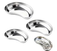 Plateaux en Acier Inoxydable,3 Plateau de Laboratoire,Plateau Rénal en Acier Inoxydable,Plateaux de Rangement,Plateau Chirurgical Réutilisables pour Plateaux de Clinique Médical (4 CM (Approfondir))