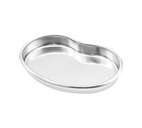 Plateaux en Acier Inoxydable - Plateau INOX - Réutilisable - en Forme de Haricot - Instrument de Laboratoire Dentaire - Plateau Chirurgical pour déchets médicaux,21,5 x 14,5 x 2,5 cm