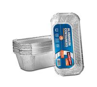 Plateaux en aluminium avec couvercles en papier 1500 ml Excellent pour la cuisson des aliments à emporter (lot de 20)