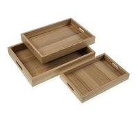 Versa Lot de 3 Plateaux en Bois MDF 30 x 5,5 x 40 cm