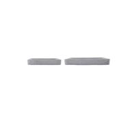 Plateaux en grès gris, lot de 2, carrés, coins arrondis - House Doctor, Retra - 28x28x4 cm