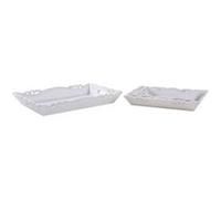 Plateaux en manguier blanc (Lot de 3) Blanc G