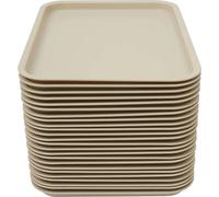 Plateaux fast-food, design rectangulaire moderne, empilables pour un rangement facile, kaki