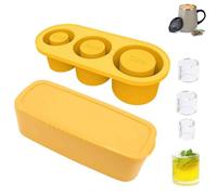 Plateaux for congélateur, bac à glaçons en silicone avec couvercle, 3 moules à glace cylindriques creux, empilables en silicone flexible, à dégagement facile, grands bacs à glaçons réutilisables for r