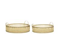 Plateaux Hubsch Interior Fawn (x2) Beige 47x17/55x19 cm