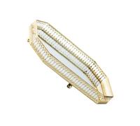 Plateaux Miroir pour Vanité,Plateaus Miroirs Doré | Plateauxx Vanité Miroirr Doré | Organisateur De Comptoir Évidé, Petit Plateaau De parfume pour Commode De Chambre À Coucher, Comptoir, Table Basse